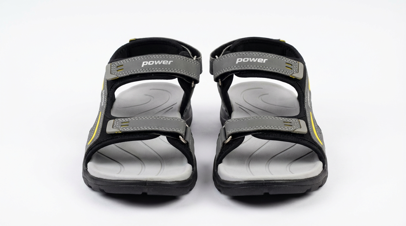 Men’s Adjustable Sports Sandals – Lightweight Comfort Outdoor Casual Footwear (Grey/Black)