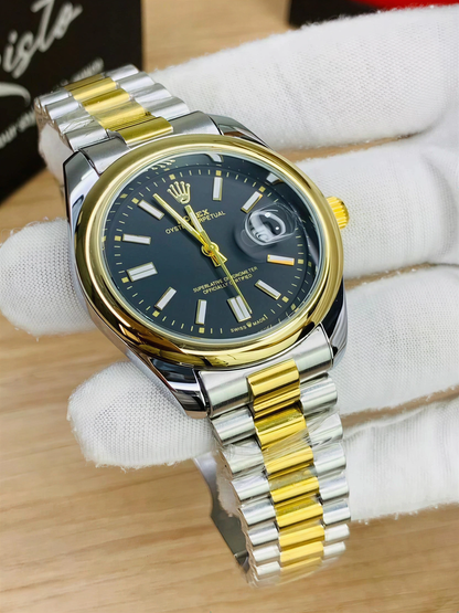 Luxury Men's Analog Quartz Watches – Stainless Steel Chain Strap | Multi-Color Dial Wrist Watches for Men