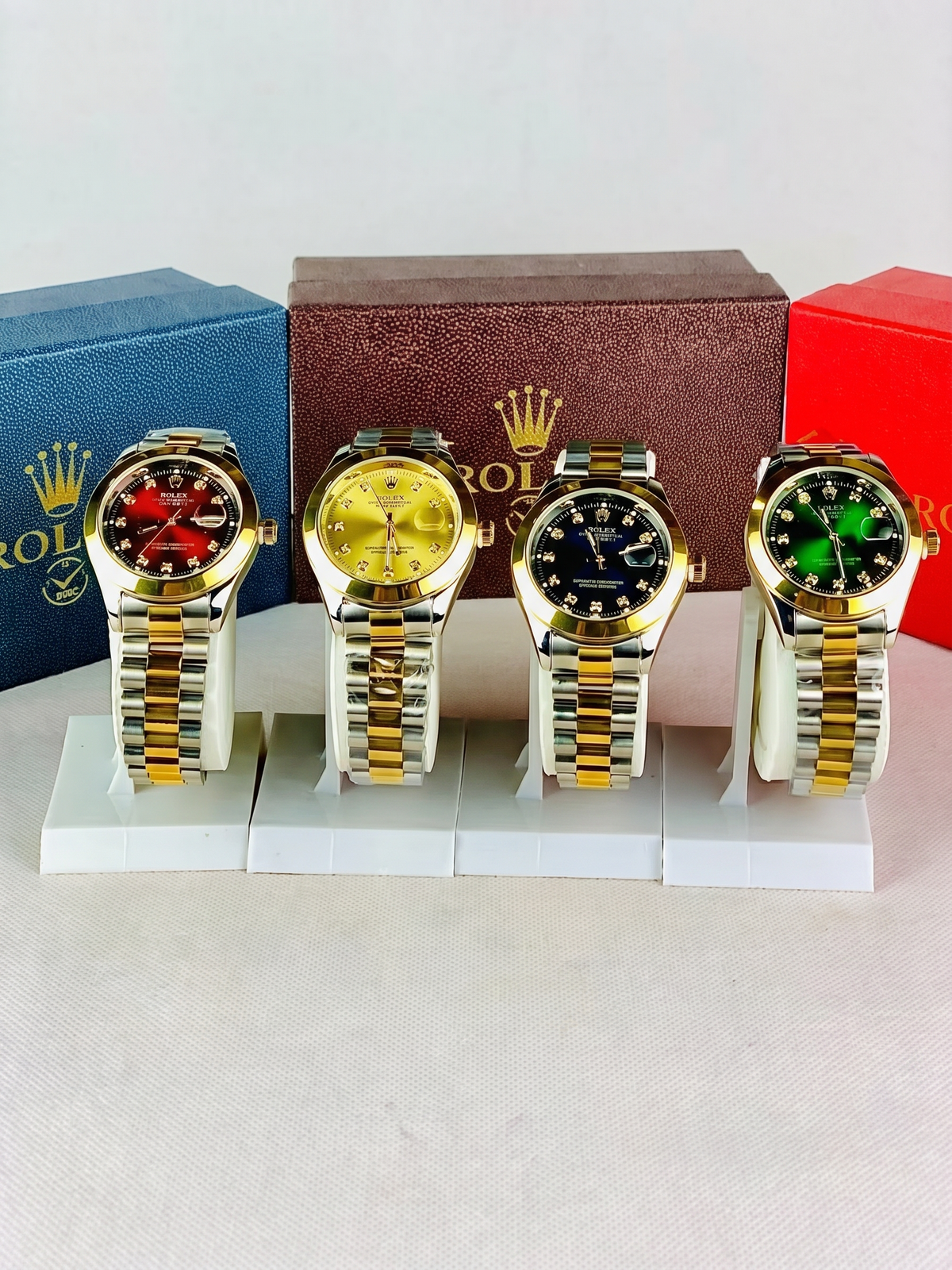 Luxury Men's Analog Quartz Watches – Stainless Steel Chain Strap | Multi-Color Dial Wrist Watches for Men