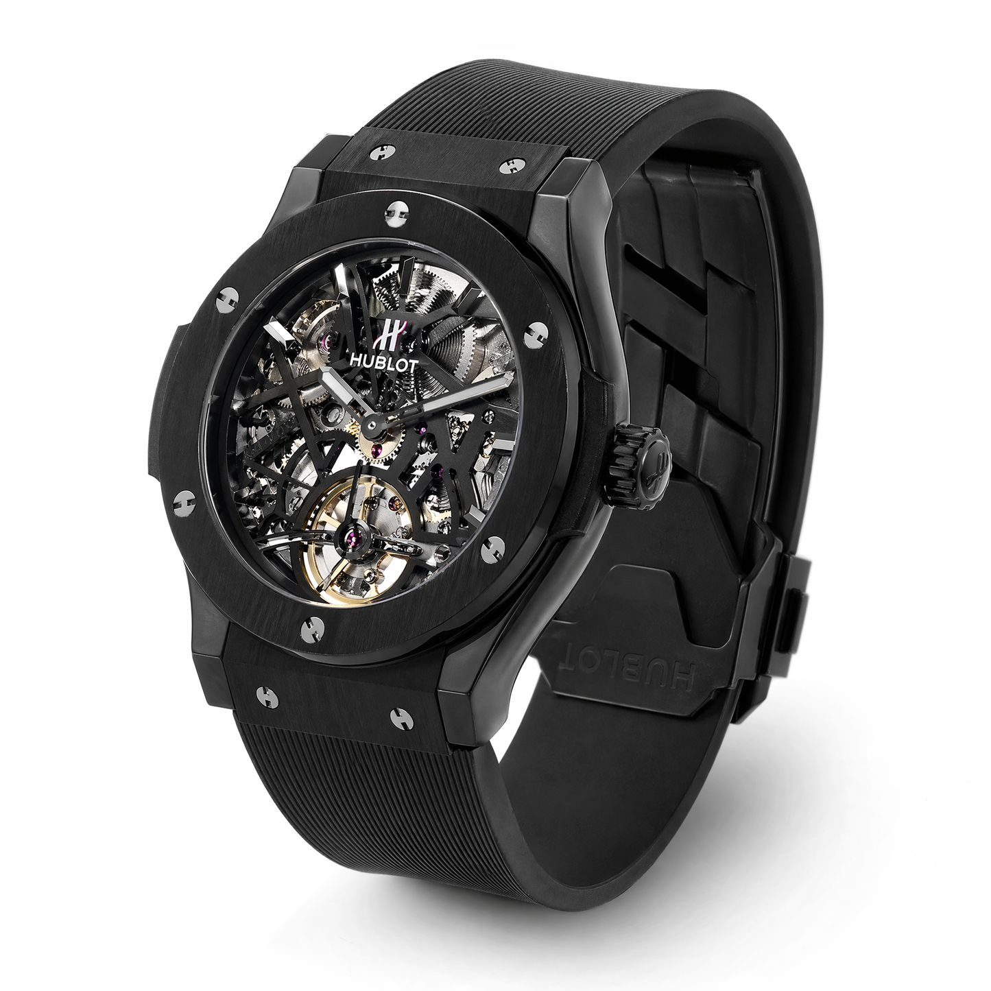Hublot Skeleton Automatic Luxury Watch – Black Edition
