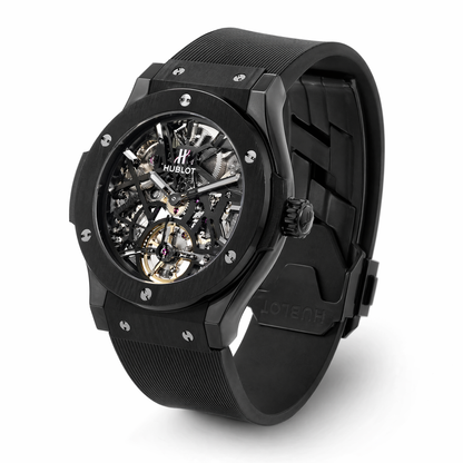 Hublot Skeleton Automatic Luxury Watch – Black Edition