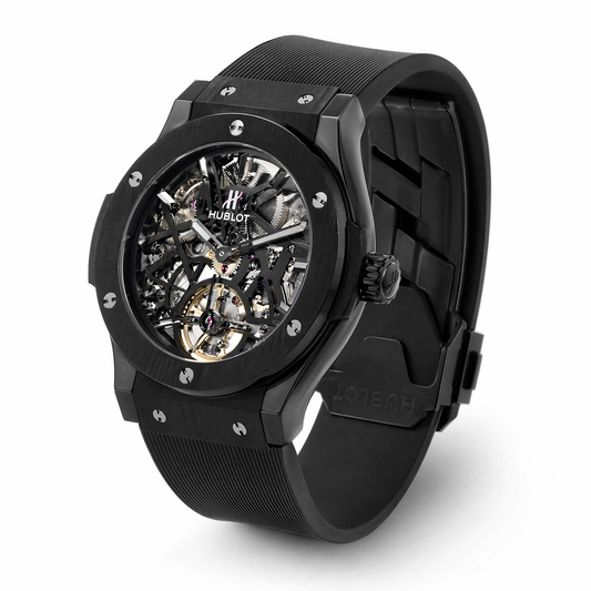 Hublot Skeleton Automatic Luxury Watch – Black Edition