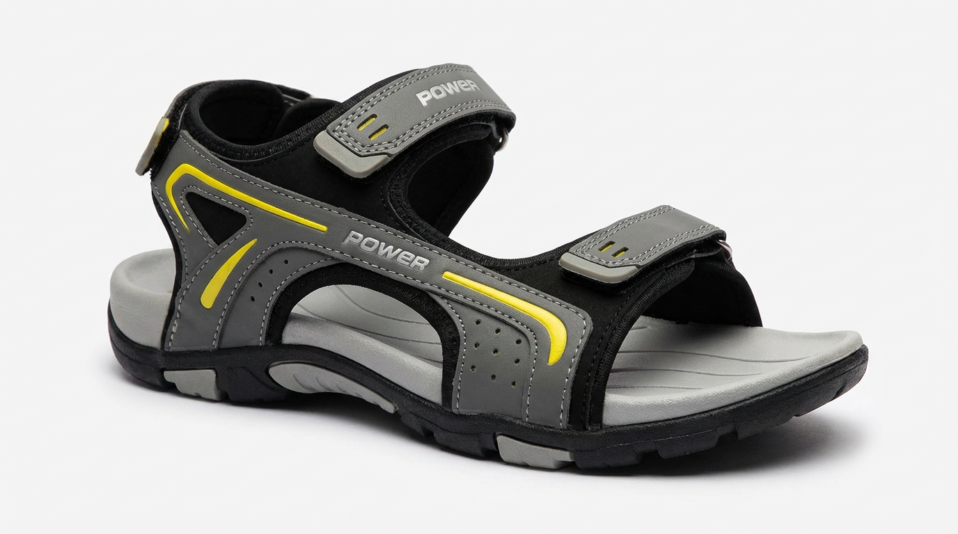 Men’s Adjustable Sports Sandals – Lightweight Comfort Outdoor Casual Footwear (Grey/Black)