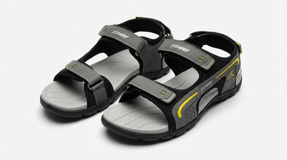 Men’s Adjustable Sports Sandals – Lightweight Comfort Outdoor Casual Footwear (Grey/Black)