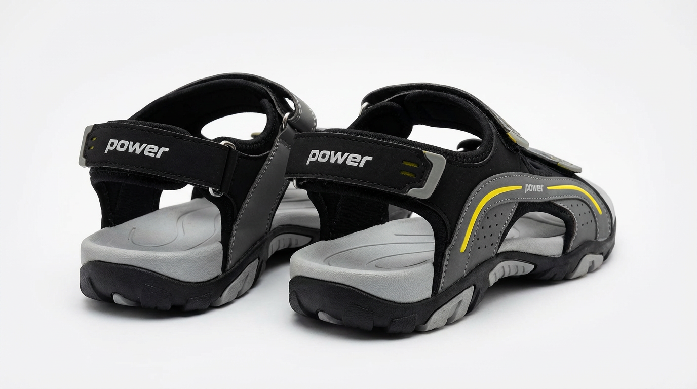 Men’s Adjustable Sports Sandals – Lightweight Comfort Outdoor Casual Footwear (Grey/Black)