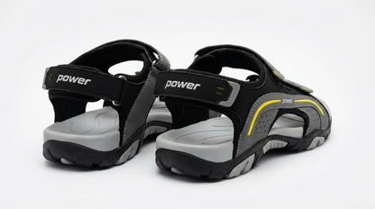 Men’s Adjustable Sports Sandals – Lightweight Comfort Outdoor Casual Footwear (Grey/Black)