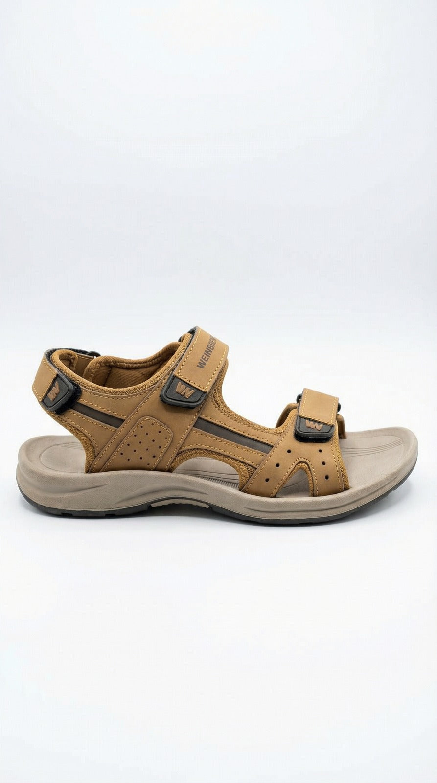 WEINBRENNER Men’s Brown Casual Sandals – Adjustable Strap Comfort Summer Footwear
