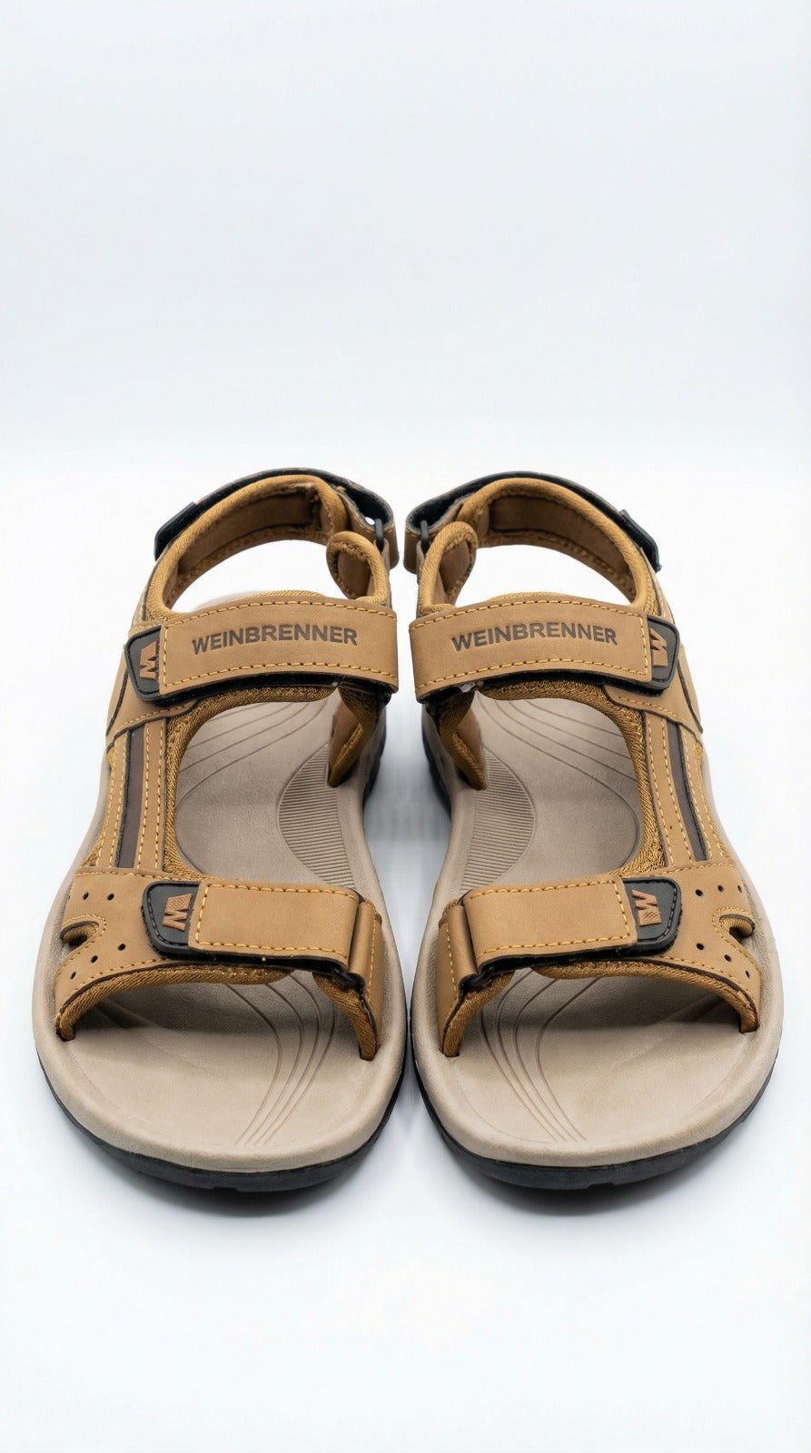 WEINBRENNER Men’s Brown Casual Sandals – Adjustable Strap Comfort Summer Footwear