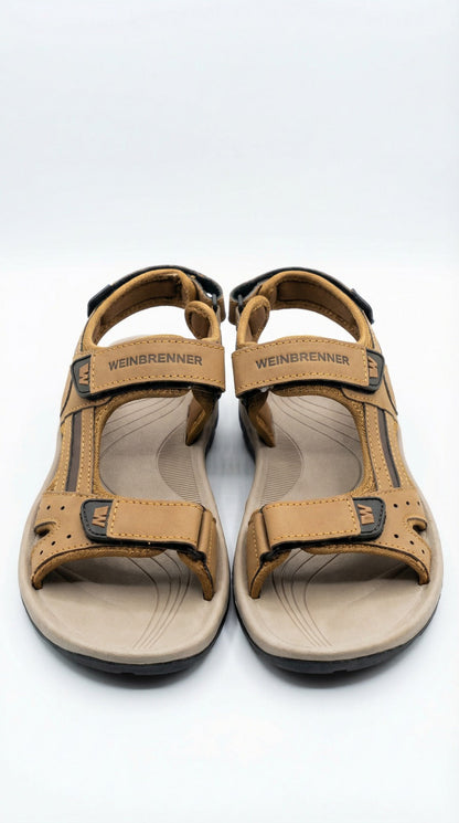 WEINBRENNER Men’s Brown Casual Sandals – Adjustable Strap Comfort Summer Footwear
