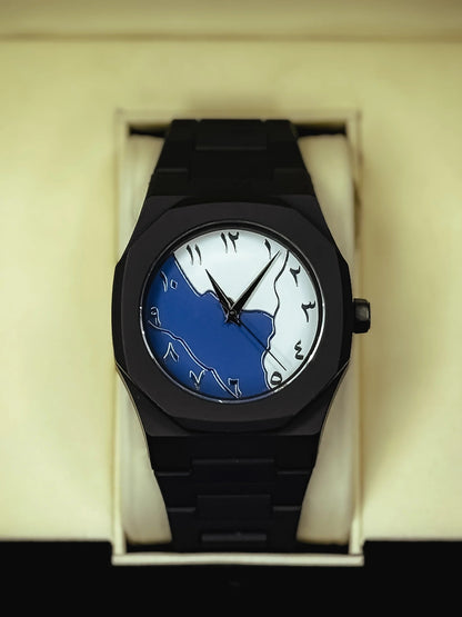 (Luxury/Lifestyle): The Aura Collection: Modern Arabic Dial Watch with Premium Matte Integrated Strap