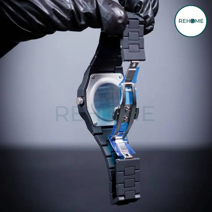 Luxury Matte Black Minimalist Steel Watch – Premium Designer Timepiece for Men