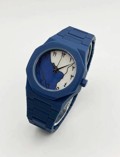 (Luxury/Lifestyle): The Aura Collection: Modern Arabic Dial Watch with Premium Matte Integrated Strap