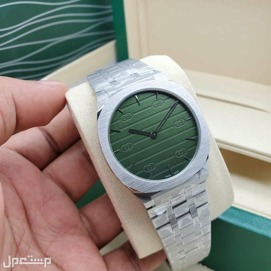 Luxury Stainless Steel Watch – Turquoise Dial Minimalist Designer Style