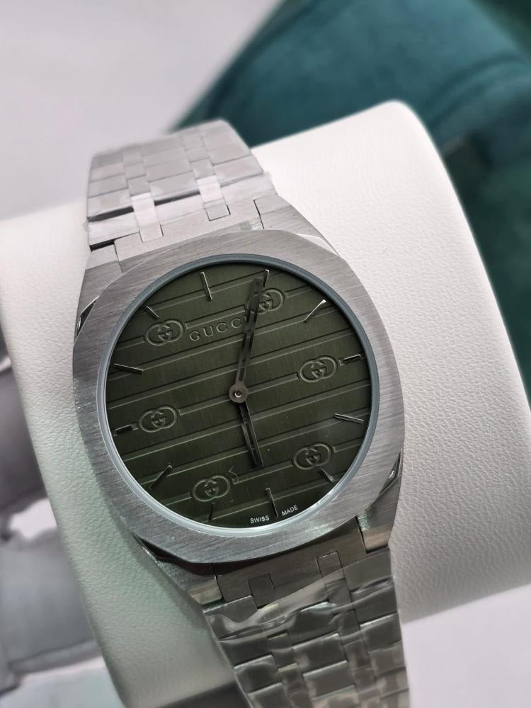 Luxury Stainless Steel Watch – Turquoise Dial Minimalist Designer Style