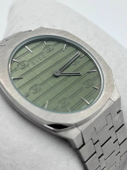 Luxury Stainless Steel Watch – Turquoise Dial Minimalist Designer Style