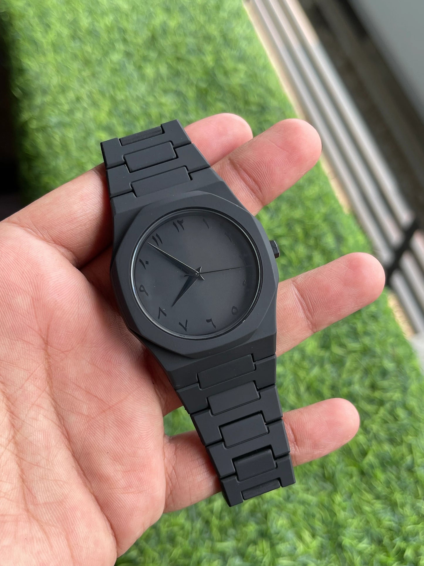 Luxury Matte Black Minimalist Steel Watch – Premium Designer Timepiece for Men