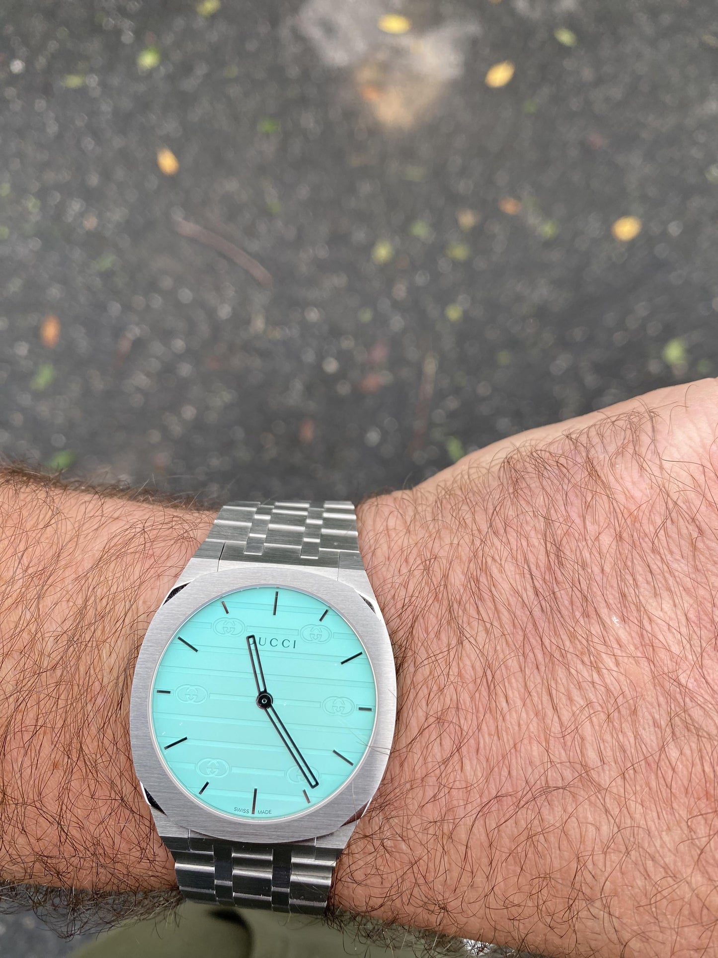 Luxury Stainless Steel Watch – Turquoise Dial Minimalist Designer Style