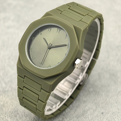 (Luxury/Lifestyle): The Aura Collection: Modern Arabic Dial Watch with Premium Matte Integrated Strap